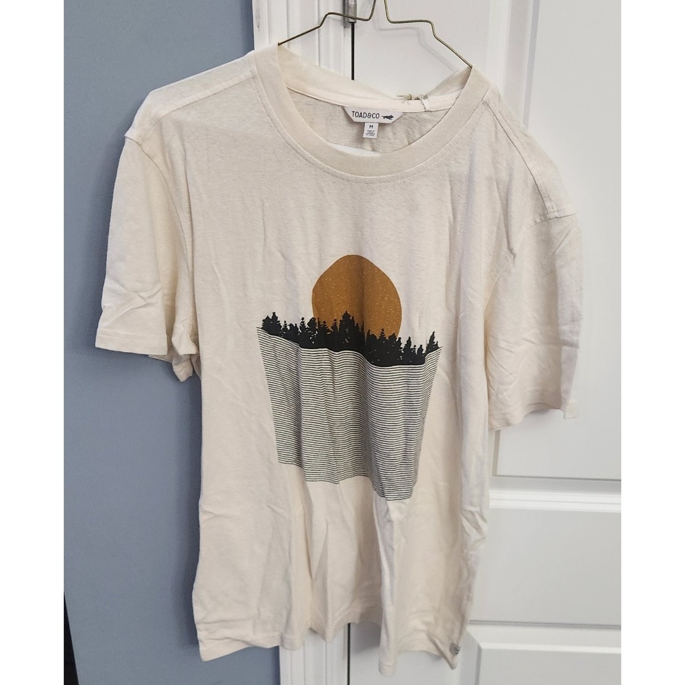 Toad & Co Mens Hemp Daily Short Sleeve Tee Size Medium NWT $40 - Salt